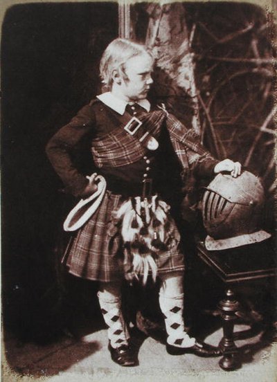 Giovane scozzese in kilt da David Octavius and Adamson Robert Hill