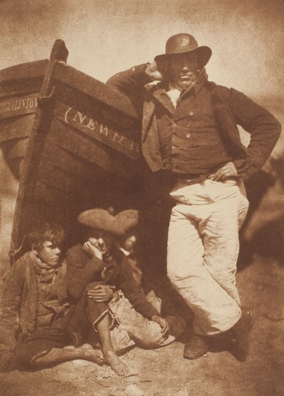 James Linton e tre ragazzi, Newhaven, 1843-47 da Hill and Adamson