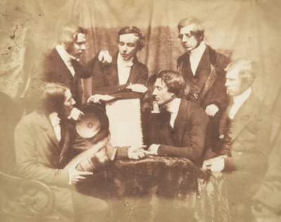 Prof. Fraser, Rev. Welsh, Rev. Hamilton e altri tre uomini, 1843-47 da Hill and Adamson