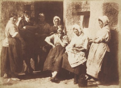 La porta del cottage di un pilota di Newhaven, 1845 (foto) da David Octavius Hill