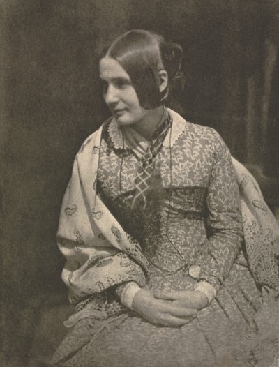 Signora in abito fiorito da David Octavius Hill