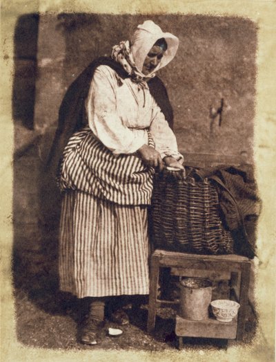 Donna delle ostriche, 1843-47 da David Octavius Hill