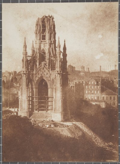 Monumento a Scott, Edimburgo, durante la costruzione da David Octavius Hill and Robert Adamson