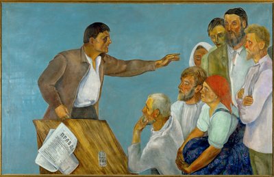 Agitatore (olio su tela) da David Petrovich Shterenberg