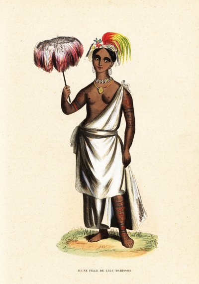 Piteenee, una giovane donna di Nuku Hiva, Isole Marchesi (Polinesia Francese) da David Porter