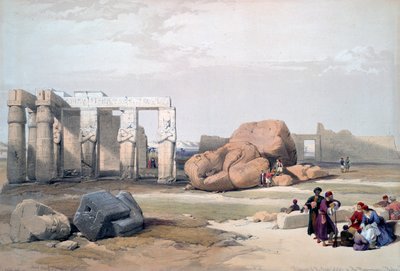Frammenti dei grandi colossi, al Memnonium, XIX secolo da David Roberts, Louis Haghe