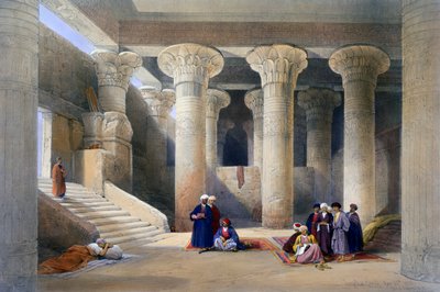 Interno del Tempio di Esna, Alto Egitto da David Roberts, Louis Haghe