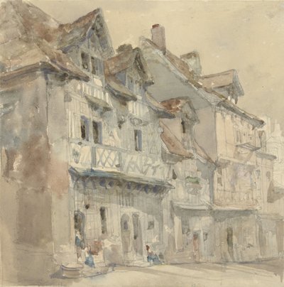 Case a Dieppe da David Roberts (attributed to)
