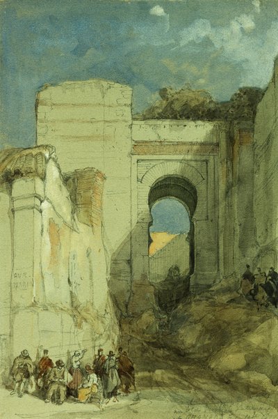 Un Vecchio Portale Moresco, Granada, 1883 da David Roberts