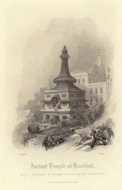 Antico tempio a Kunkhul da David Roberts