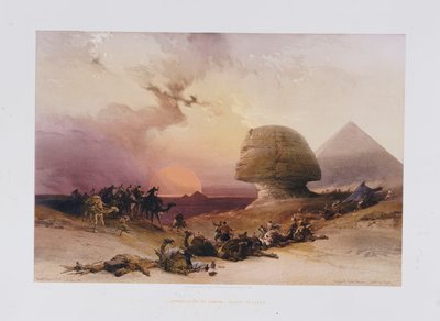 Avvicinamento del Simoom. Deserto di Giza, da "Egitto e Nubia" da David Roberts