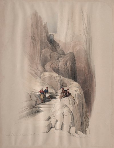 Ascesa alla cima del Sinai da David Roberts