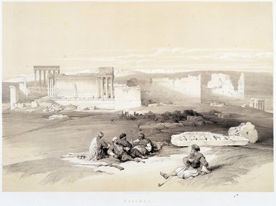 Baalbec (Baalbek) in Libano, disegno realizzato il 05/05/1839 in 