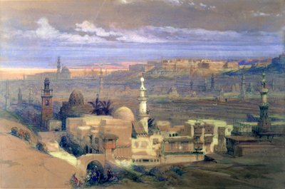 Il Cairo dalla Porta di Citizenib, verso il Deserto di Suez, XIX secolo da David Roberts