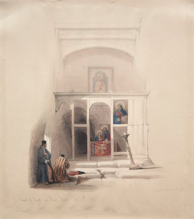 Cappella di Elia sul Monte Oreb, 1839 da David Roberts