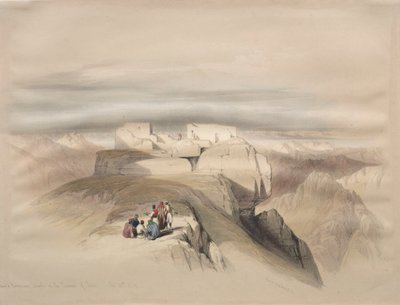 Cappelle cristiane e musulmane sulla cima del Sinai da David Roberts