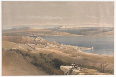 Città di Tiberiade sul Mare di Galilea, verso Ebron da David Roberts