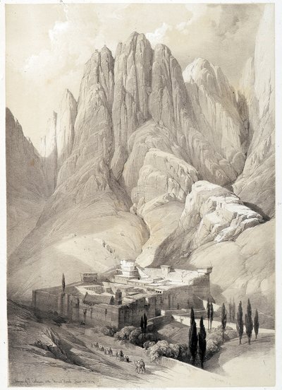 Convento di Santa Caterina, disegno realizzato il 19/02/1839 in "La Terra Santa", Londra 1849 da David Roberts