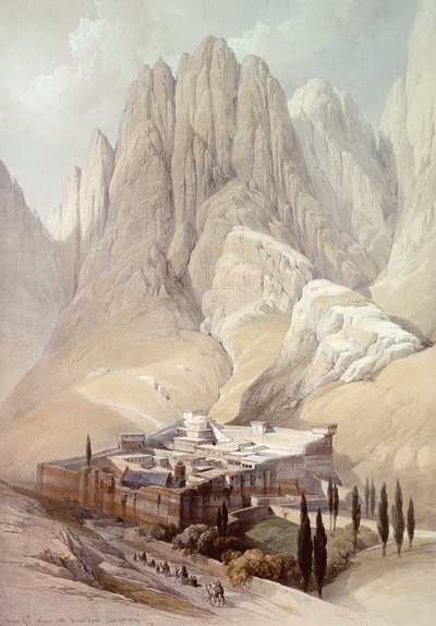 Convento di Santa Caterina con il Monte Horeb, 19 febbraio 1839, tavola 118 dal Volume III di 