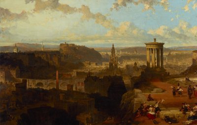 Edimburgo dalla collina di Calton da David Roberts