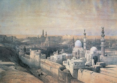 Egitto, Il Cairo, litografia del 1839 da David Roberts