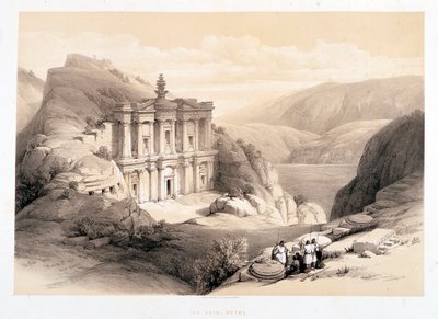 El Deir, Petra, disegno realizzato l