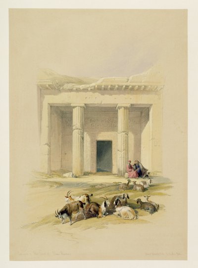 Ingresso alle Grotte di Bani Hasan, da Egitto e Nubia, Vol.1 da David Roberts