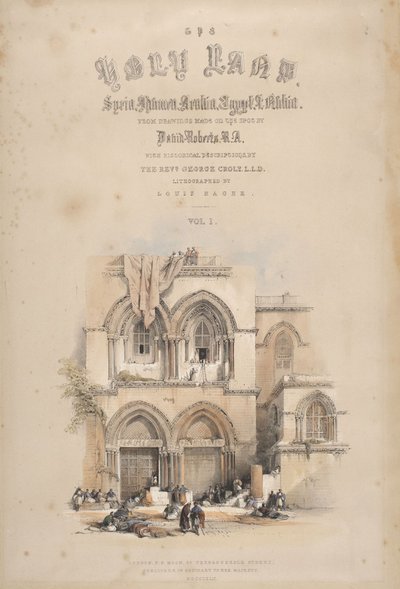Ingresso al Santo Sepolcro, Gerusalemme da David Roberts
