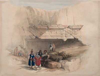 Ingresso alle Tombe dei Re, Gerusalemme, 1839 da David Roberts