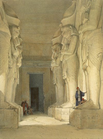 Tempio scavato di Gysha, Nubia, da Egitto e Nubia, Vol.1 da David Roberts