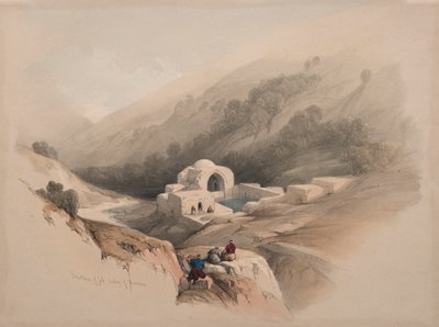 Fontana di Giobbe, Valle di Hinnom, 1839 da David Roberts