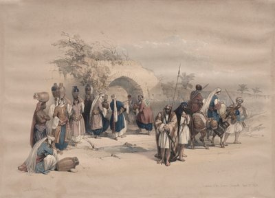 Fontana della Vergine, Nazareth da David Roberts