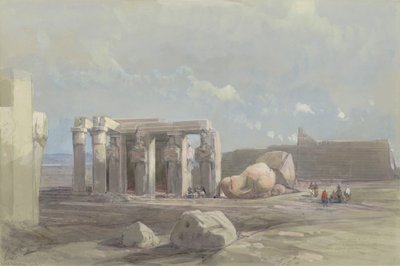 Frammenti di una statua colossale al Memnonium, Tebe da David Roberts