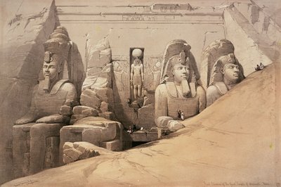 Elevazione frontale del Grande Tempio di Aboo Simbel, Nubia, da 