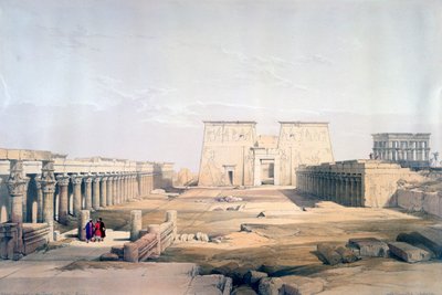 Grande Approccio al Tempio di Philae, Nubia, XIX secolo da David Roberts