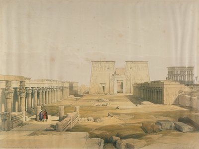 Grande approccio al Tempio di Philae, Nubia, da Egitto e Nubia, Vol.1 da David Roberts