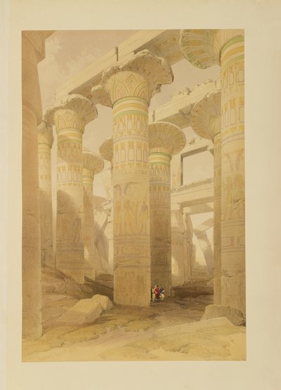 Sala delle Colonne, Karnak, da Egitto e Nubia, Vol.1 da David Roberts