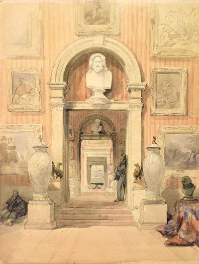 Interno della Thirlestaine House, Cheltenham da David Roberts