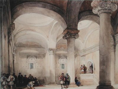 Interno di una moschea, c.1835 da David Roberts