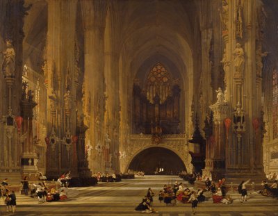 Interno della Cattedrale di Santo Stefano, Vienna, 1853 da David Roberts
