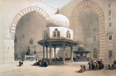 Interno della moschea del Sultano al-Ghuri, Il Cairo, Egitto da David Roberts