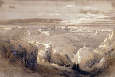Gerusalemme dalla strada che porta a Betania da David Roberts