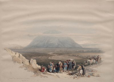 Monte Tabor dalla pianura di Esdraelon da David Roberts