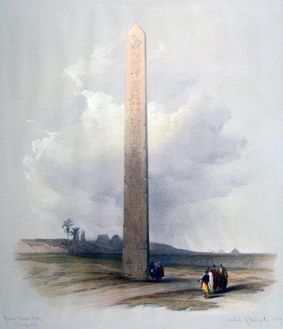 Obelisco di Eliopoli, 1839 da David Roberts