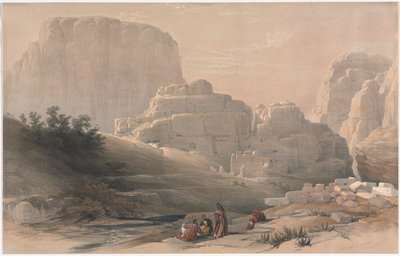 Petra, estremità inferiore della valle, vista dell