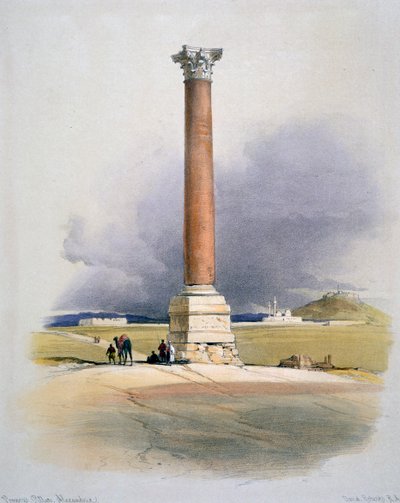 Colonna di Pompeo, Alessandria, XIX secolo da David Roberts