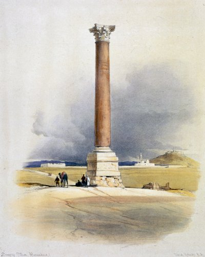 Colonna di Pompeo, Alessandria, Egitto, XIX secolo da David Roberts