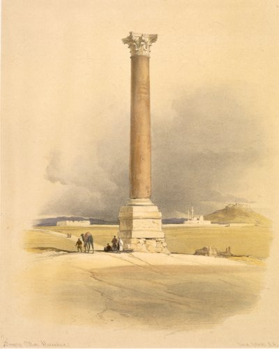 Colonna di Pompeo, Alessandria, da "Egitto e Nubia", Vol.1 da David Roberts