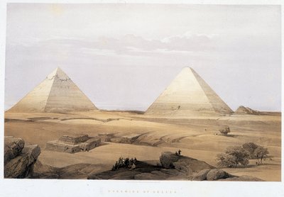 Piramidi di Giza - in "La Terra Santa", Londra 1849 da David Roberts