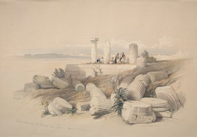 Rovine chiamate Om El Hamed vicino a Tiro da David Roberts